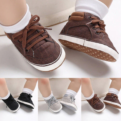 Infant canvas shoes with soft sole, anti-slip and breathable for young babies