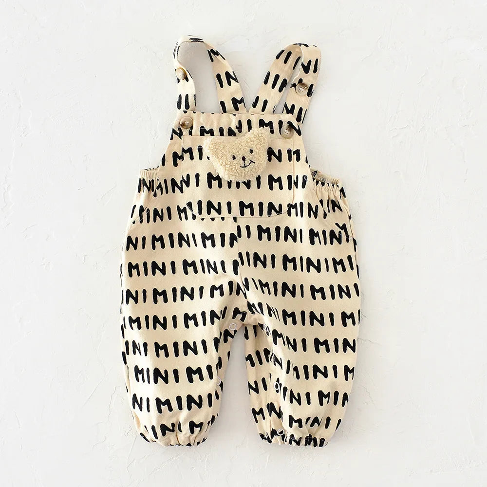 Comfortable cotton baby playsuit, grey and white striped, perfect for spring infant wear