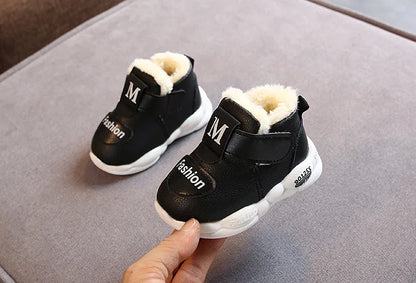 Baby boy winter first walker boots, non-slip sole, comfortable and warm infant shoes