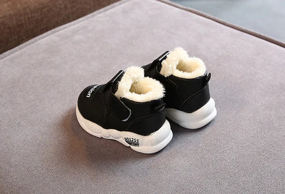 Non-slip baby sneakers for boys and girls, warm winter first walker footwear