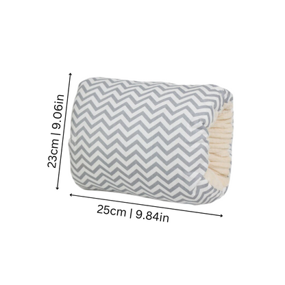 Soft cotton nursing pillow, washable for easy care, essential for newborn breastfeeding support