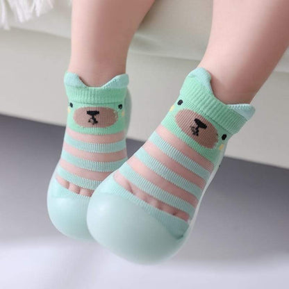 Toddler cotton non-slip first walker shoe socks for baby comfort