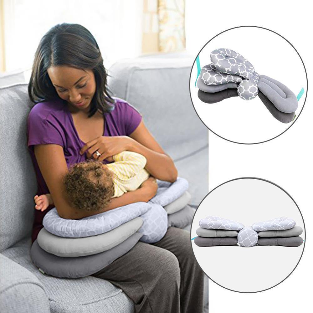 Baby Butterfly Flip Adjustable Feeding Pillow, cream, for nursing and reflux relief