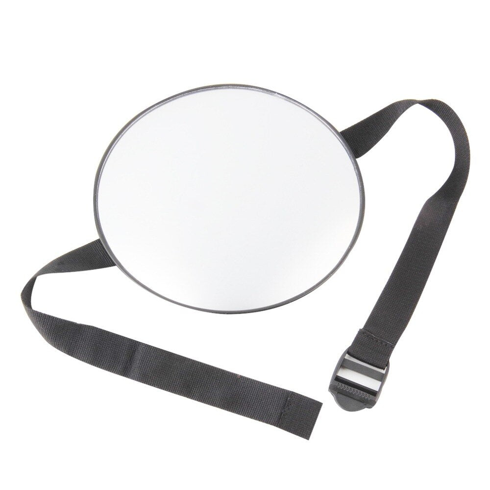 Shatterproof Baby Car Backseat Mirror, adjustable strap for safe infant monitoring