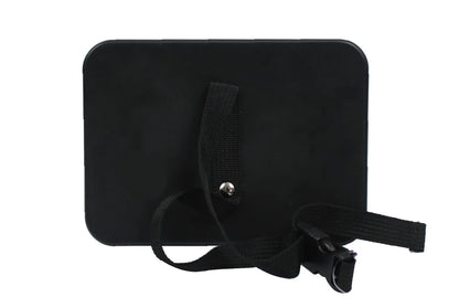 Black framed baby car mirror, designed for rear-facing children, provides clear view for drivers