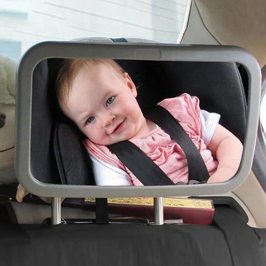 Baby car rearview safety mirror, adjustable angle, wide view, child monitoring
