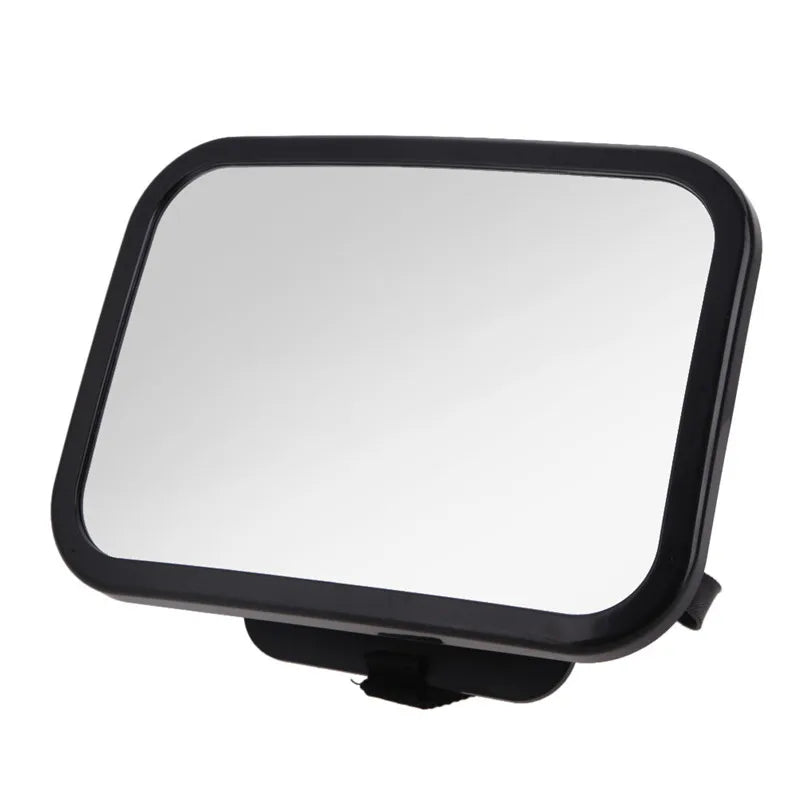 Infant car seat mirror, broad view, adjustable pivot for optimal angle, baby monitor