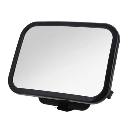 Infant car seat mirror, broad view, adjustable pivot for optimal angle, baby monitor