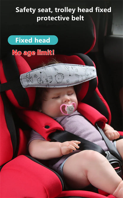 Adjustable baby travel head support, anti-static, essential baby safety car seat accessory