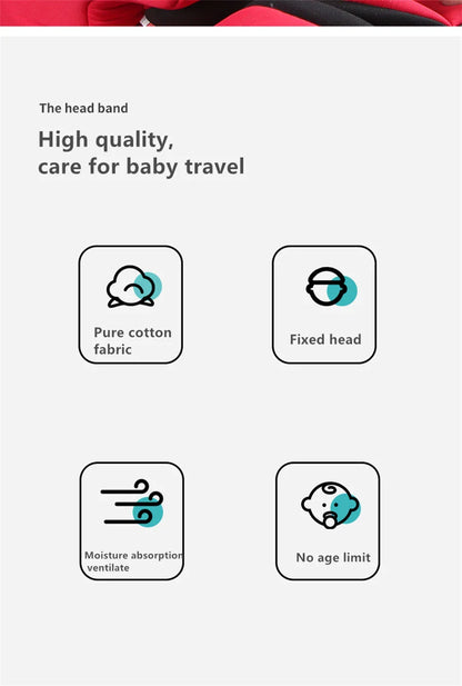 Natural fiber baby car seat head support, ensures child's comfort and support while sleeping
