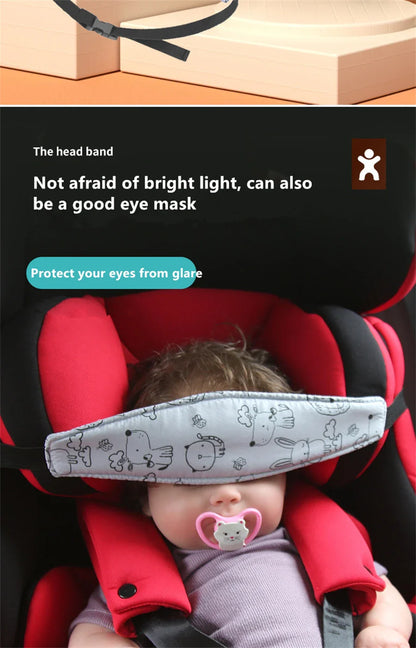 Soft anti-static head support for baby car seat, provides comfortable sleep and neck stability