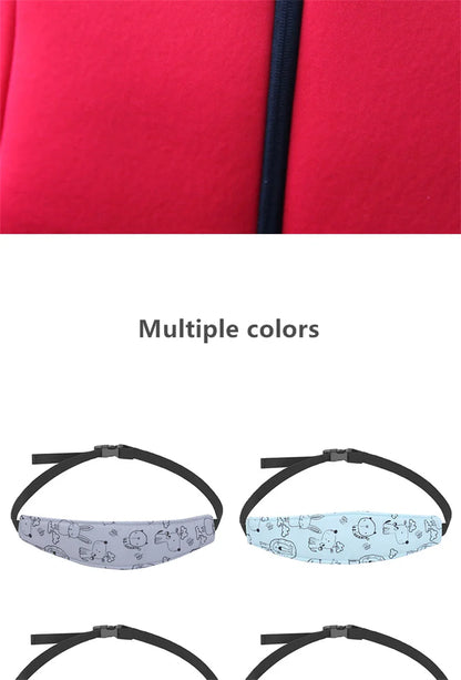 Comfortable anti-static head support for toddler car seat, prevents head dropping during sleep