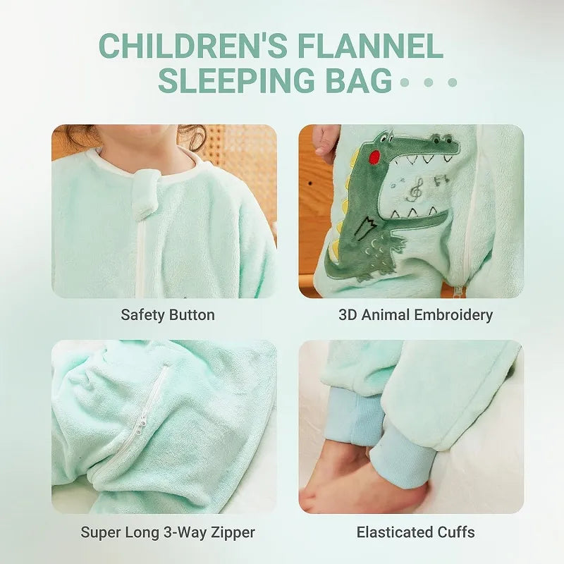 Infant winter sleep sack: 'Baby Cartoon Flannel' for warmth and cozy sleep