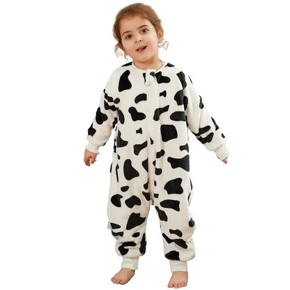 Cartoon baby sleeping bag made of warm flannel, perfect for cozy winter nights