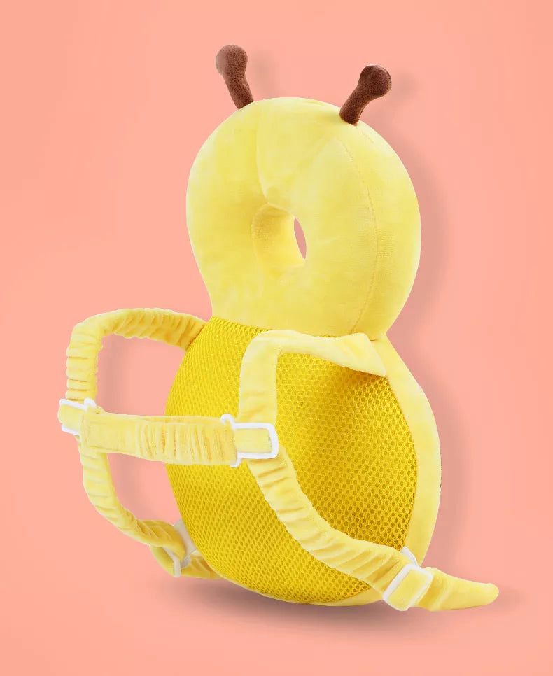 Effective baby head back protector, cartoon safety cushion for baby's delicate head and back.