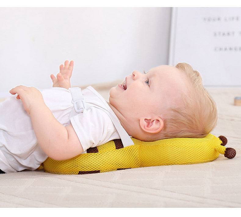 Walking aid accessory: cartoon plush head back protector, anti-fall safety for toddlers.