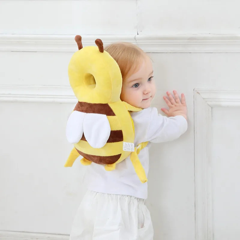 Toddler safety gear: cartoon head back protector, soft pillow to prevent falls.
