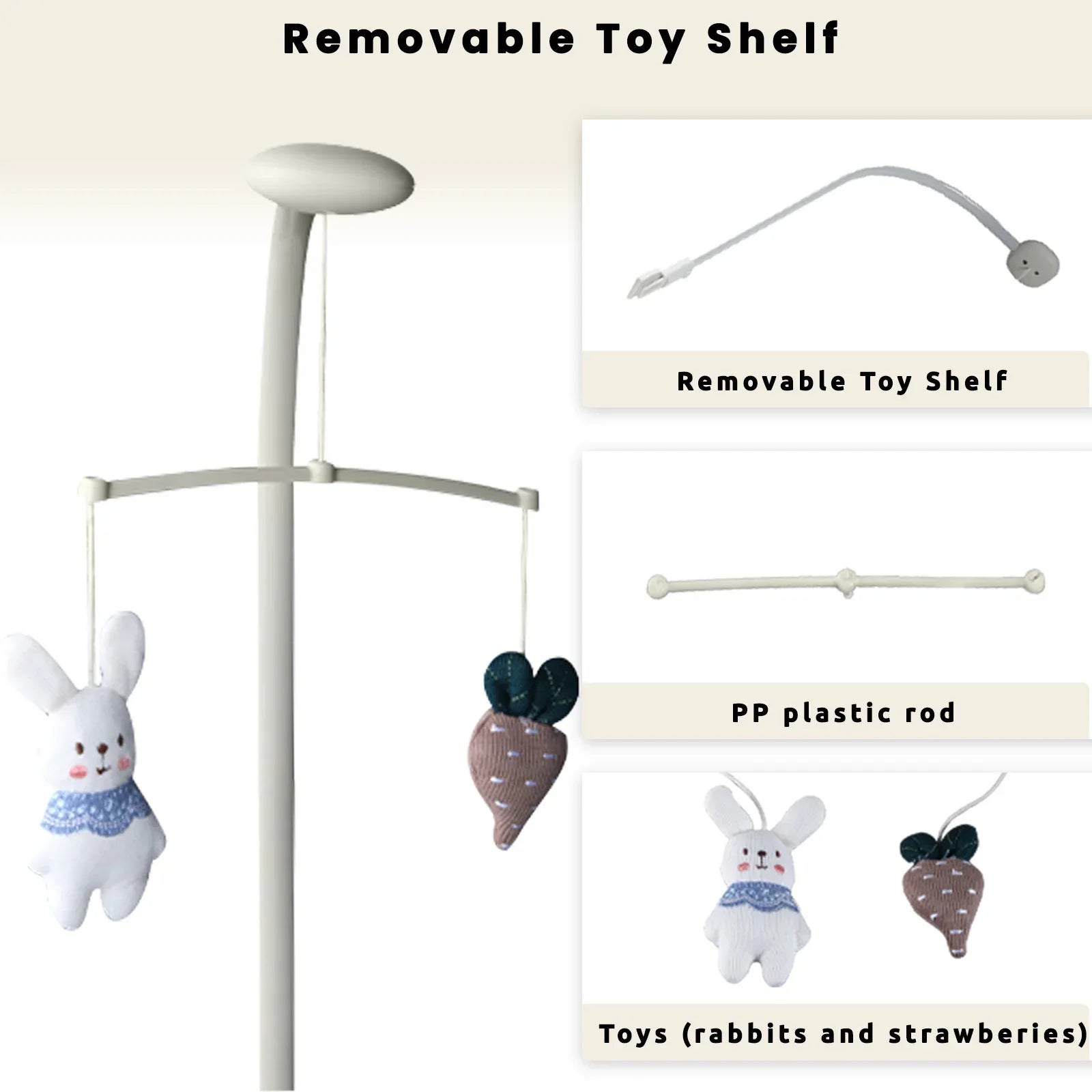 Compact baby changing pad for home or travel, includes a safety strap and toy bar to entertain babies.