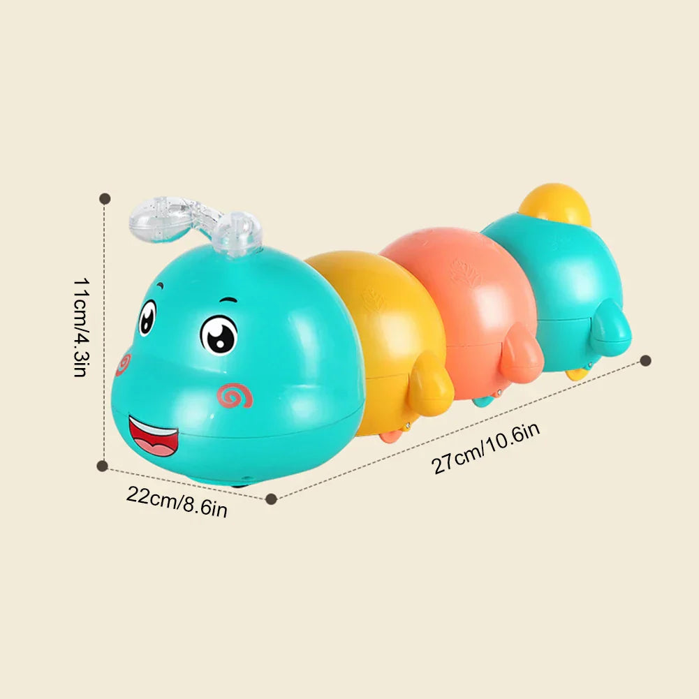 Interactive baby toy: a caterpillar that crawls, lights up, and plays music, supporting infant development