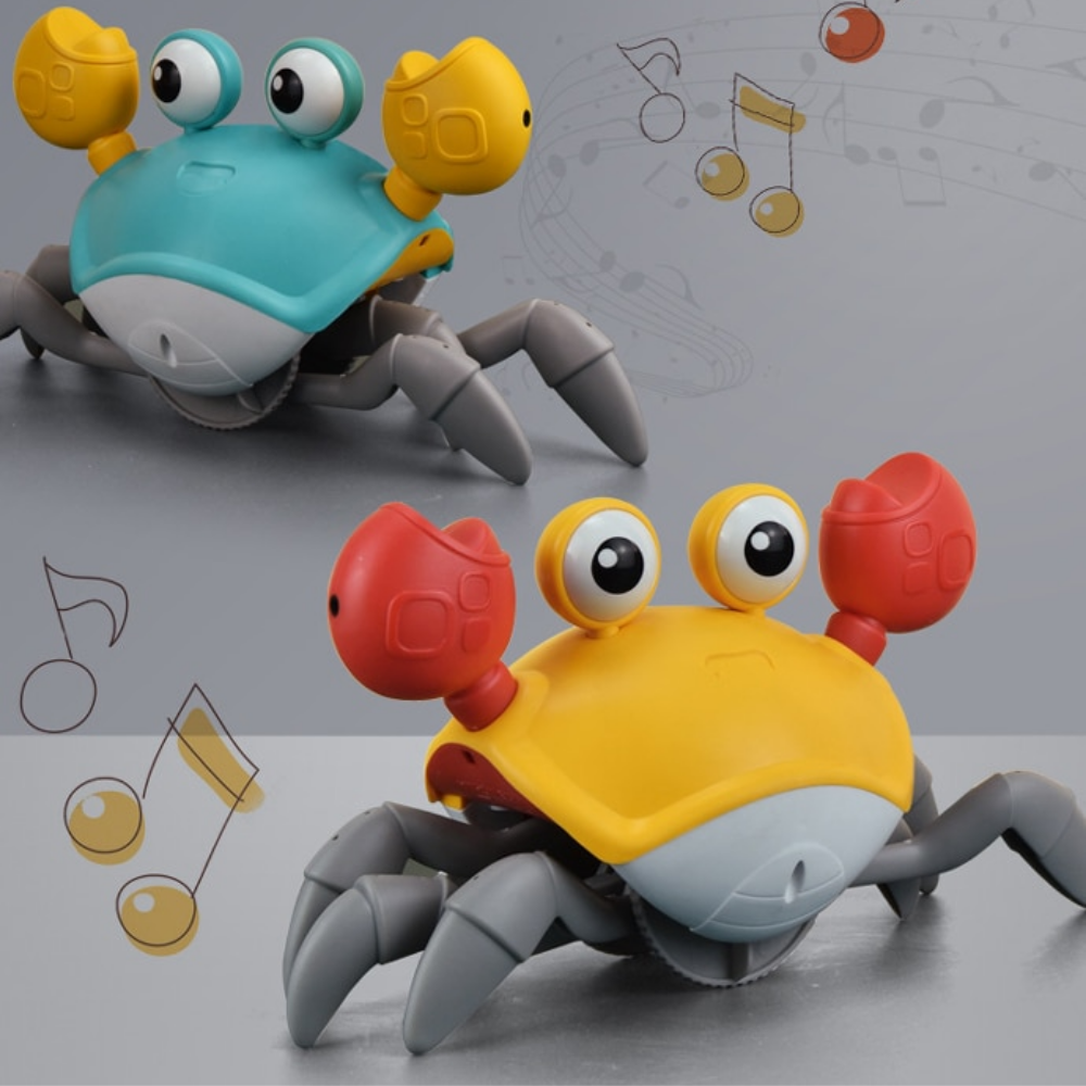 Rechargeable crawling crab toy, an educational musical gift for baby development