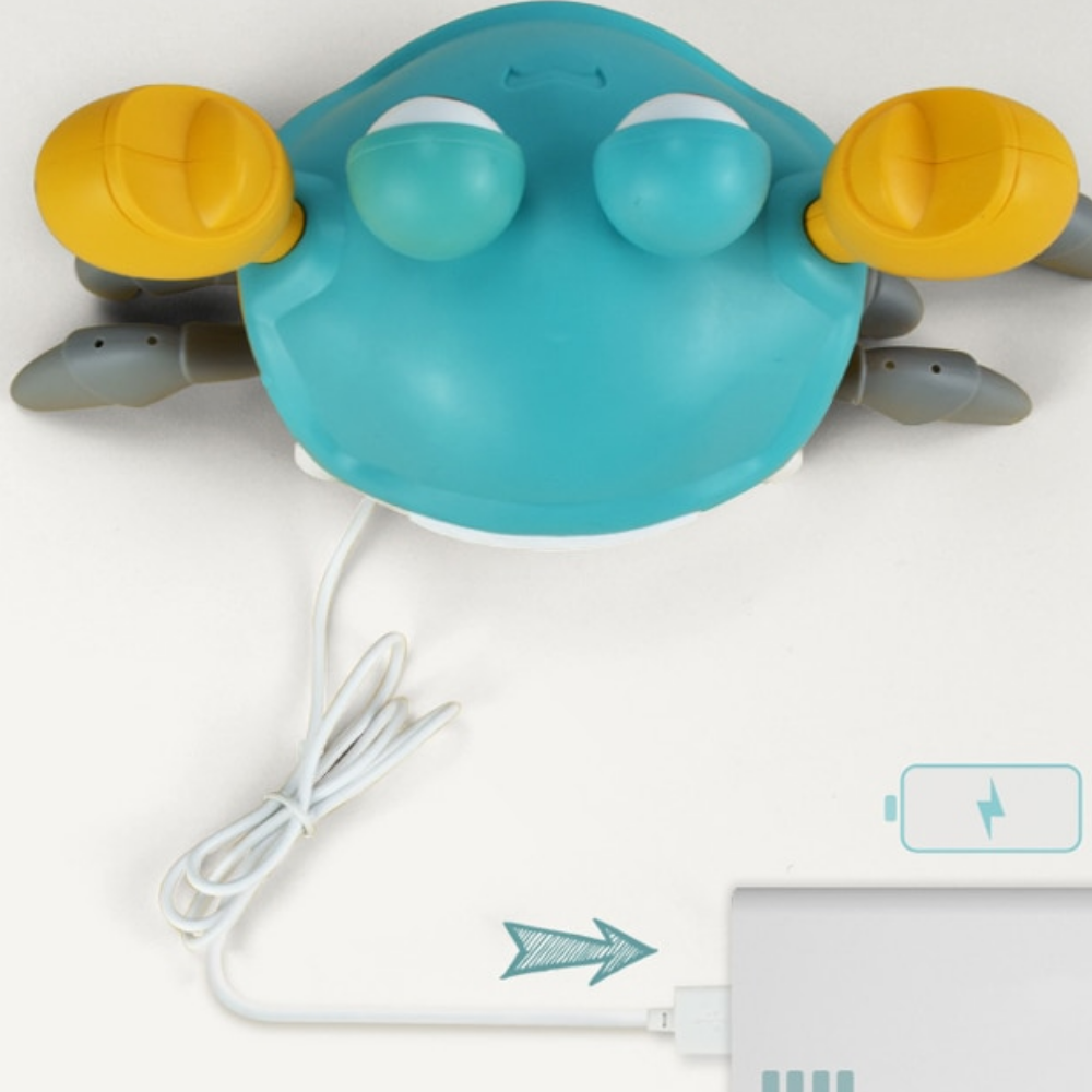Toddler crawling crab toy, automatically moving with playful music and colorful lights