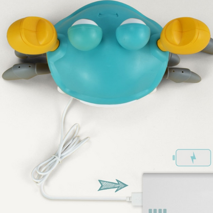 Toddler crawling crab toy, automatically moving with playful music and colorful lights