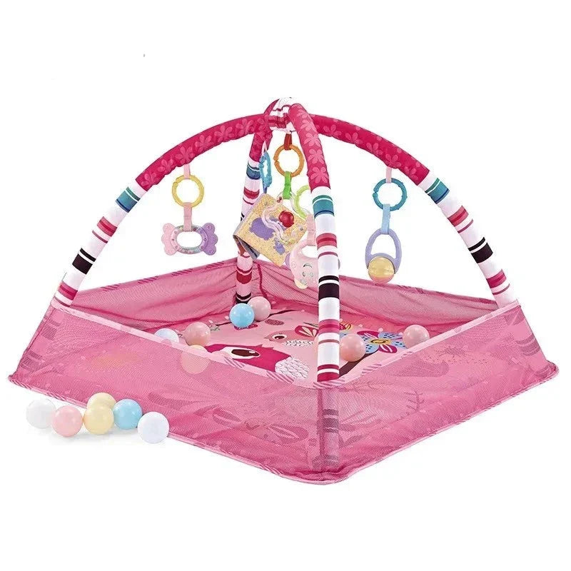 Portable baby safety fence and soft play mat combo, perfect for baby activity and tummy time.