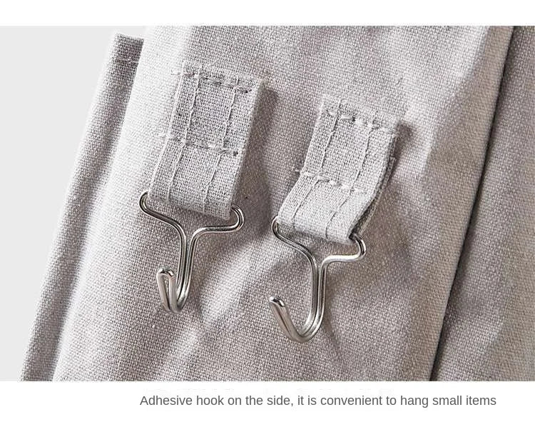 Durable baby storage solution, crib hanging organizer in a breathable linen blend.