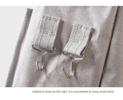 Durable baby storage solution, crib hanging organizer in a breathable linen blend.