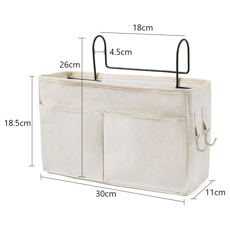 Baby crib organizer in a minimalist design, a subtle addition to any nursery decor.
