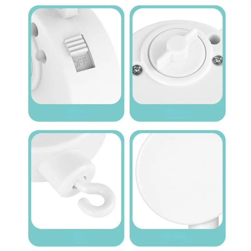 Stylish Baby Crib Mobile Rattle Toy Stand, white, complements any nursery theme