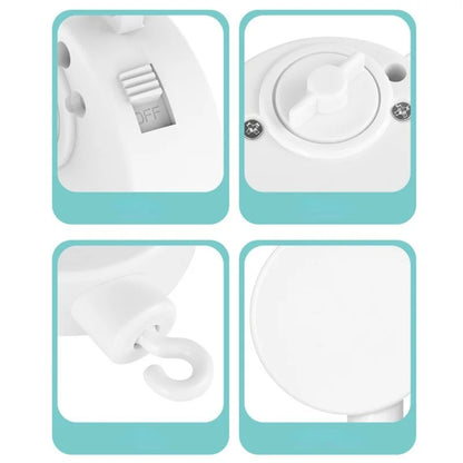 Adjustable Baby Crib Mobile Rattle Toy Stand, white, for newborn entertainment