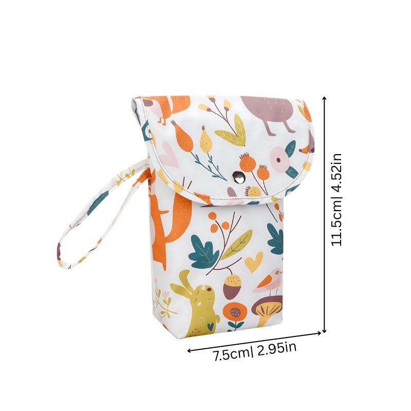 Compact diaper pouch and wipes holder for travel, essential baby organizer for infant care