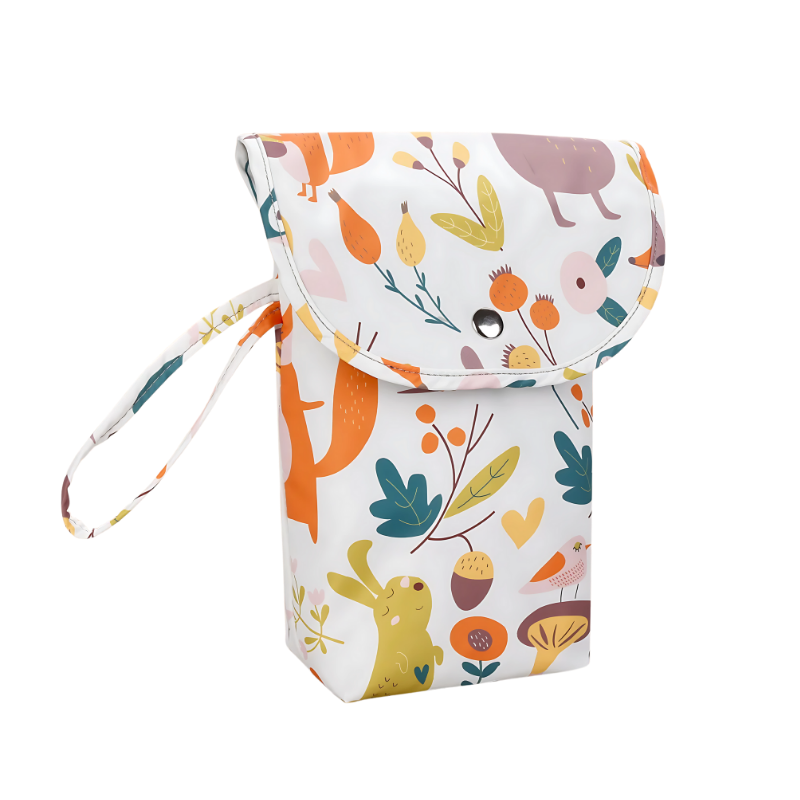 Waterproof baby organizer with secure zipper, perfect travel accessory for diapers and wipes