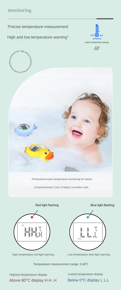 Floating digital thermometer, a baby essential for safe and enjoyable bath time.