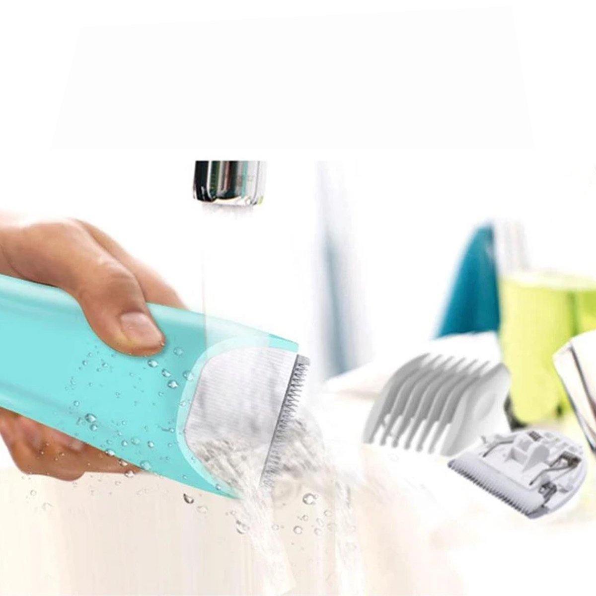 Safe baby hair trimmer, low noise, ideal for quick and stress-free kid's hair grooming.