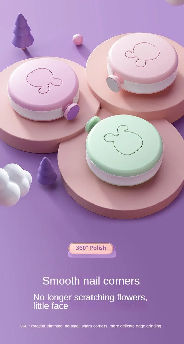 Gentle baby electric nail care kit, a complete solution for infant nail trimming & grooming.