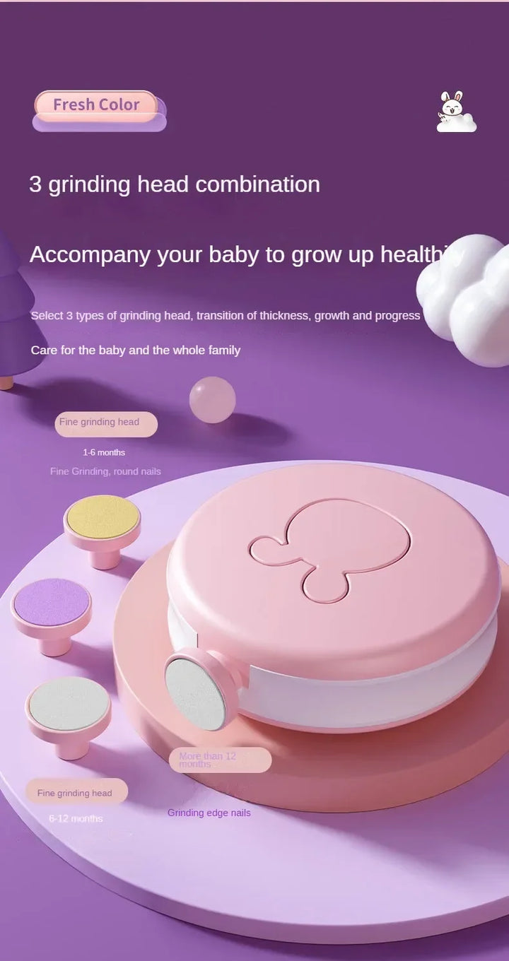 Soft & gentle electric baby nail file, ideal for newborn essentials and stress-free trimming.