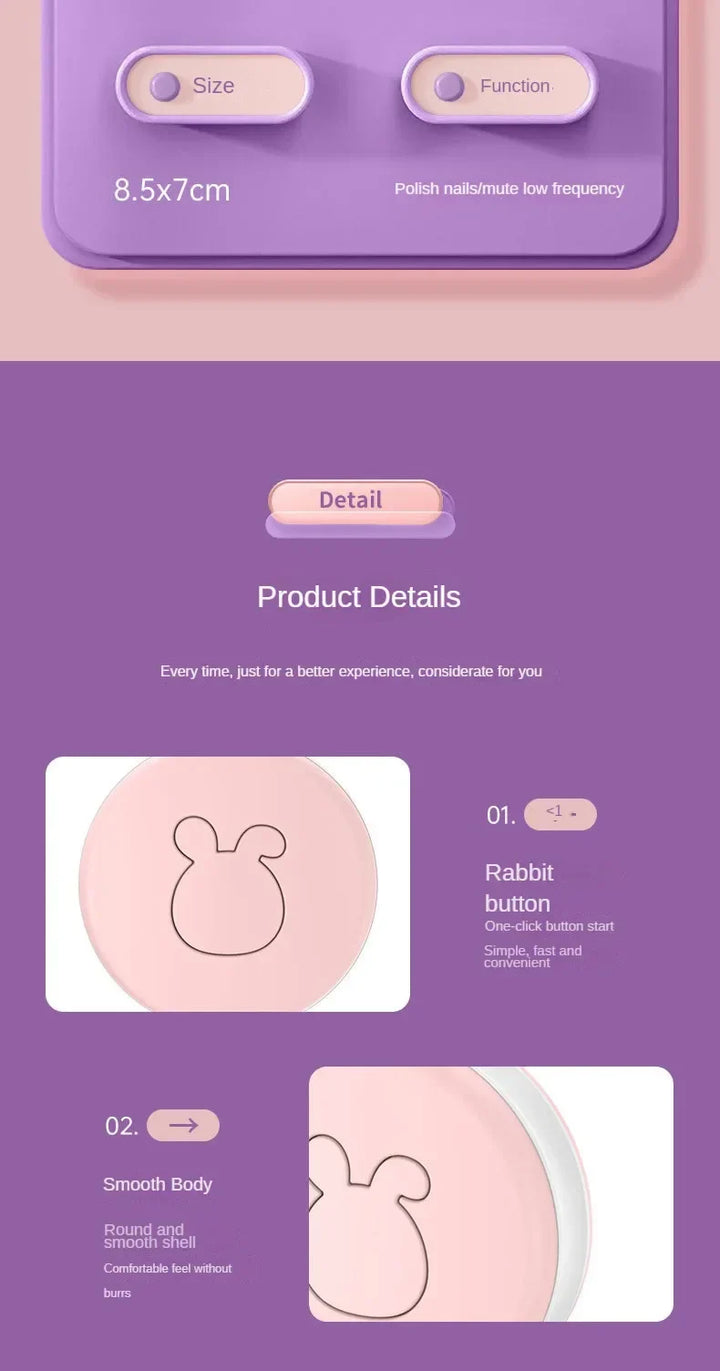 Compact electric baby nail file kit for gentle and effective newborn and infant nail care.