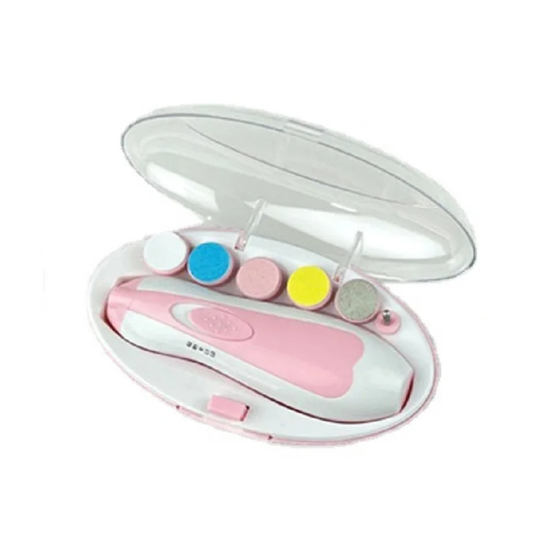 Portable electric nail trimmer for babies, designed for gentle and effective newborn nail care.