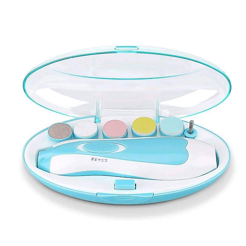 Toddler essentials, electric nail trimmer in blue, a perfect baby shower gift for safe grooming