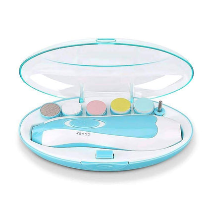 Toddler essentials, electric nail trimmer in blue, a perfect baby shower gift for safe grooming