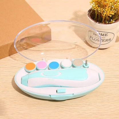 Gentle electric nail trimmer for infants, designed for quiet operation and safe toddler care, health product
