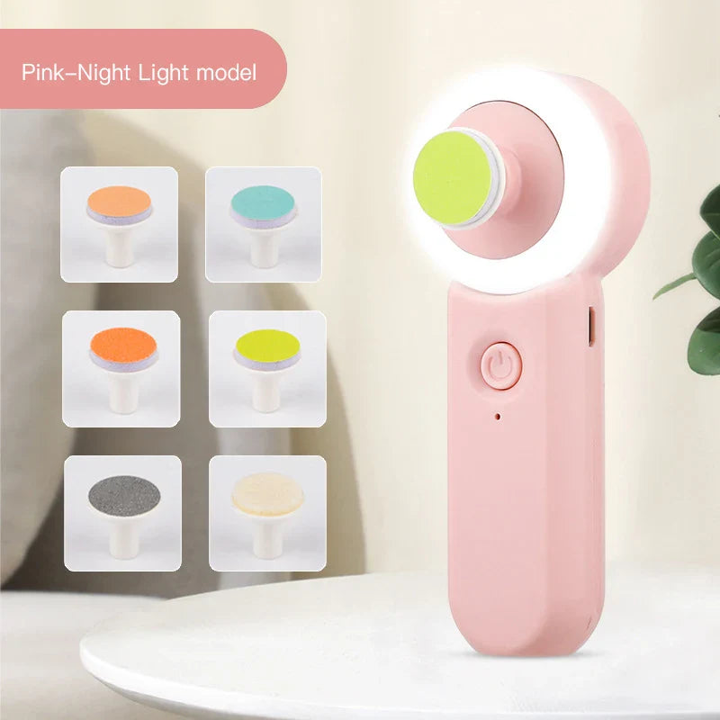 Baby electric nail trimmer with LED illumination, ideal for night time use