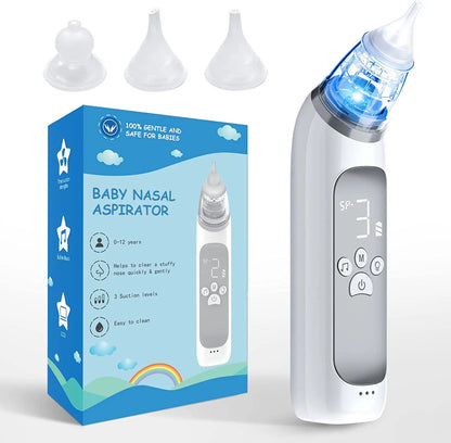Baby Electric Nasal Aspirator, gentle snot remover for infant congestion relief, USB rechargeable design