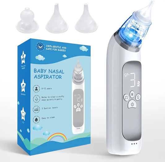 Baby Electric Nasal Aspirator, gentle snot remover for infant congestion relief, USB rechargeable design