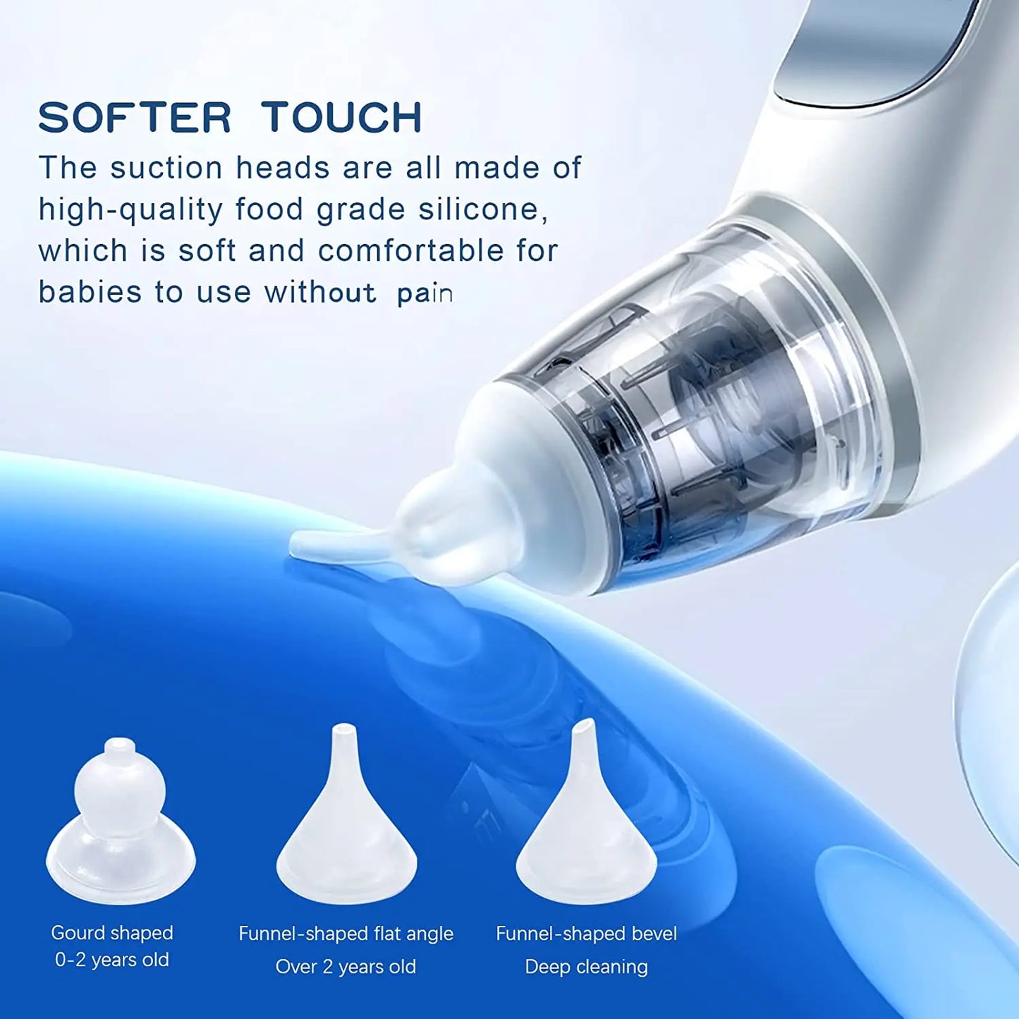 Gray Baby Electric Nasal Aspirator, a modern and effective snot remover for newborn health