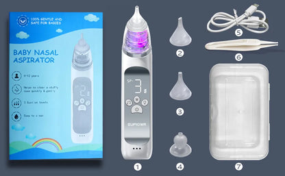 User-friendly Baby Electric Nasal Aspirator with one-button operation for simple infant snot removal