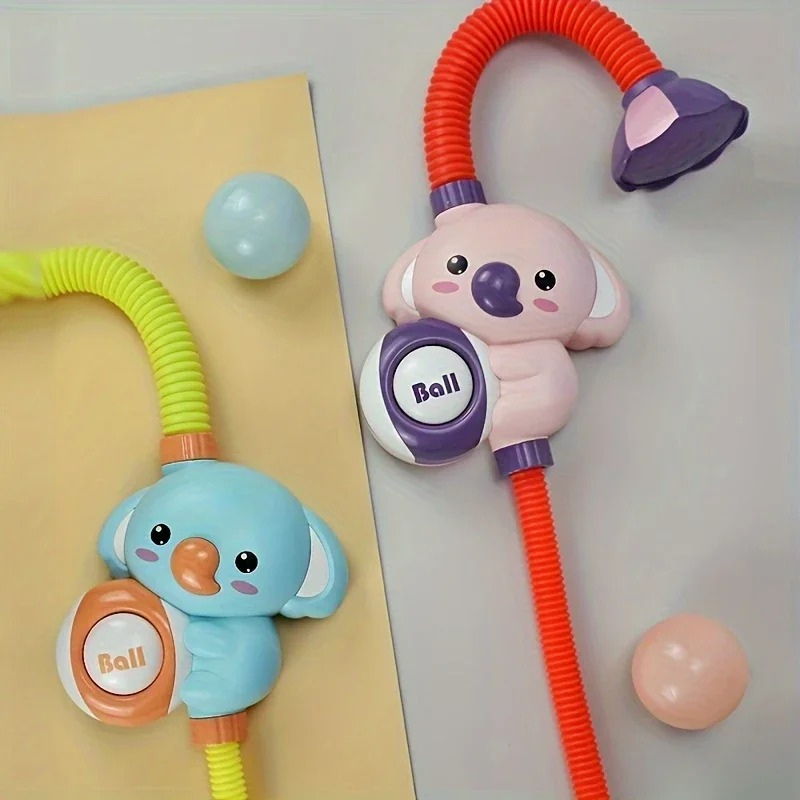 Baby Elephant Water Spray Bath Toy for Kids, cute grey elephant spraying water, fun toddler bath time