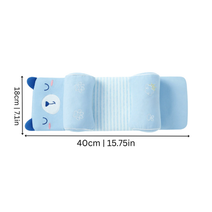 Infant comfort baby pillow, ergonomic design for head shaping, supports neck, promotes newborn sleep